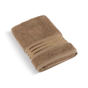 Bellatex Frotte ręcznik kolekcja Linie ciemnobeżowy, 50 x 100 cm, 50 x 100 cm