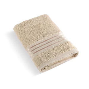 Bellatex Frotte ręcznik kolekcja Linie jasnobeżowy, 50 x 100 cm, 50 x 100 cm