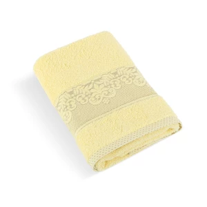 Bellatex Frotte ręcznik kolekcja Orchidea jasnożółty, 50 x 100 cm, 50 x 100 cm