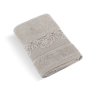 Bellatex Frotte ręcznik kolekcja Orchidea szary, 50 x 100 cm, 50 x 100 cm