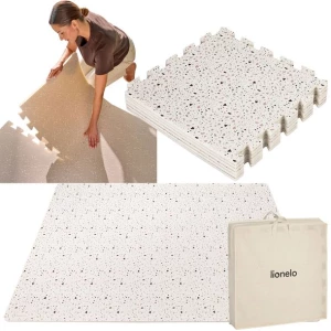 BEŻOWA Mata edukacyjna piankowa puzzle BEZ ZAPACHU 173x116cm Lionelo Yoka