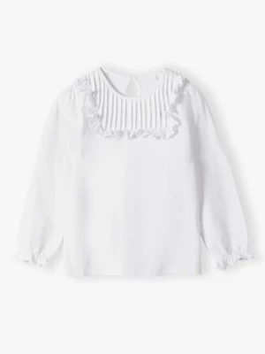 Biała elegancka dzianinowa bluzka dla dziewczynki Lincoln & Sharks by 5.10.15.
