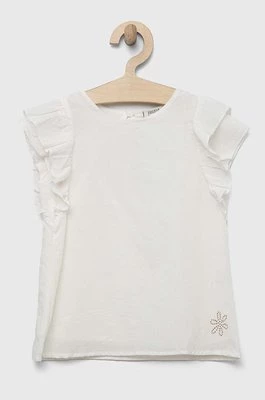 Birba&Trybeyond bluzka bawełniana dziecięca kolor biały gładka