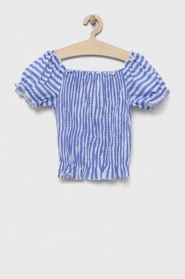 Birba&Trybeyond bluzka bawełniana dziecięca kolor niebieski wzorzysta