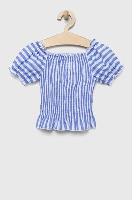 Birba&Trybeyond bluzka bawełniana dziecięca kolor niebieski wzorzysta
