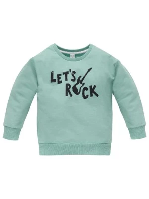 Bluza dla chłopca z bawełny Let's rock zielona Pinokio
