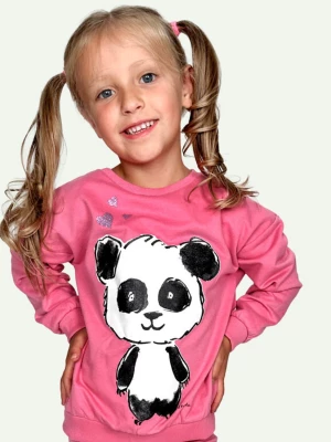 Bluza dla dziewczynki, z misiem pandą, różowa, 3-8 lat Endo