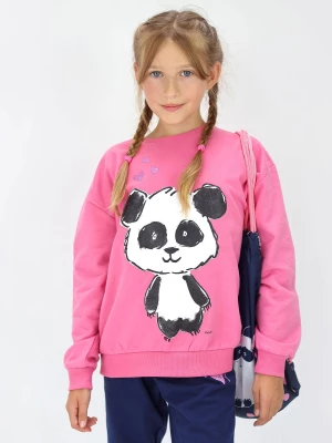 Bluza dla dziewczynki, z misiem pandą, różowa, 9-13 lat Endo