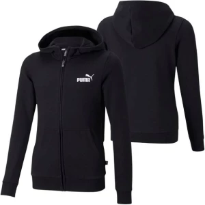 Bluza dziecięca rozpinana z kapturem Puma ESS Small Logo czarna 164