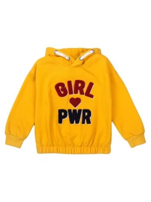 Bluza dziewczęca żółta z kapturem- Girl Pwr Minoti
