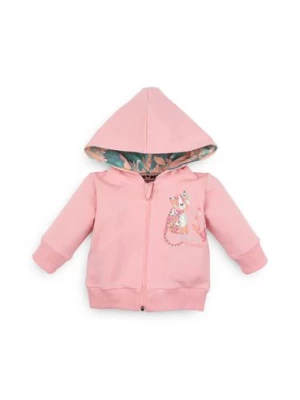 Bluza niemowlęca z bawełny organicznej dla dziewczynki  - różowa NINI