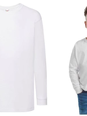 Bluzka Koszulka Dziecięca z Długim Rękawem Fruit of the Loom 61007 BIAŁA 14