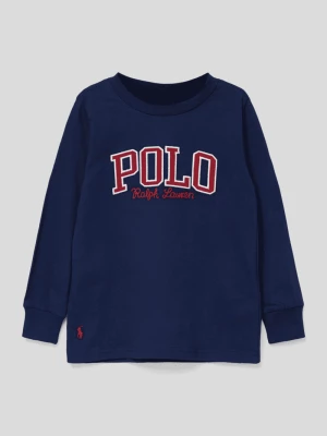 Bluzka z długim rękawem z wyhaftowanym logo Polo Ralph Lauren Kids