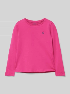 Bluzka z długim rękawem z wyhaftowanym logo Polo Ralph Lauren Kids