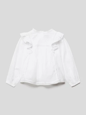 Bluzka z koronkowym obszyciem model ‘PRTY WHT’ Polo Ralph Lauren Kids