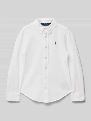 Bluzka z wyhaftowanym logo model ‘OXFORD’ Polo Ralph Lauren Teens