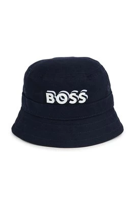 BOSS kapelusz bawełniany dziecięcy kolor granatowy bawełniany Boss