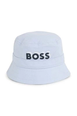 BOSS kapelusz bawełniany dziecięcy kolor niebieski bawełniany Boss