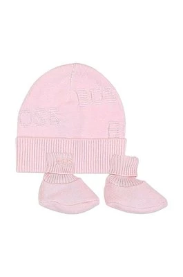 BOSS komplet bawełniany niemowlęcy kolor różowy Boss
