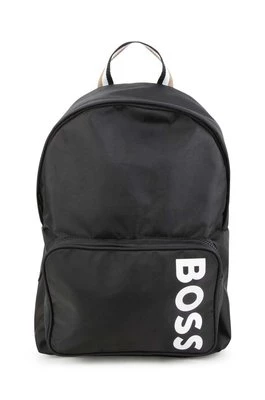 BOSS plecak dziecięcy kolor czarny duży z nadrukiem Boss