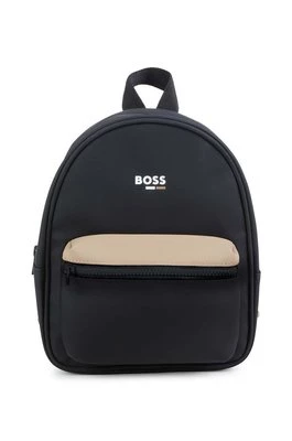 BOSS plecak dziecięcy kolor czarny mały wzorzysty Boss