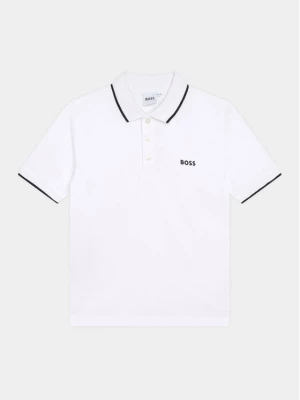 Boss Polo J25P26 D Biały Regular Fit