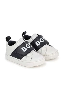 BOSS sneakersy skórzane dziecięce kolor biały Boss