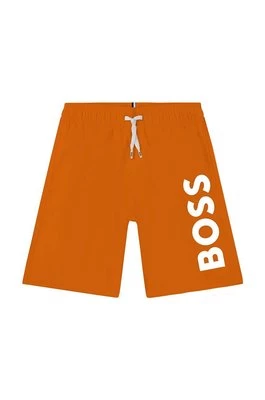 BOSS szorty kąpielowe dziecięce kolor pomarańczowy Boss