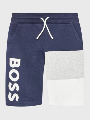 Boss Szorty sportowe J24826 D Granatowy Regular Fit