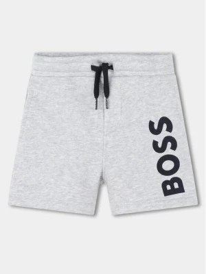 Boss Szorty sportowe J50580 M Szary Regular Fit