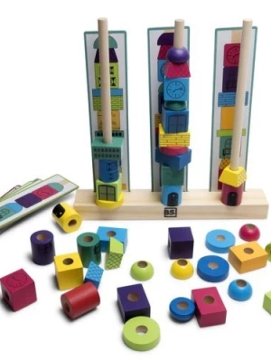 BS Toys, Drewniana układanka wieża klocki Bs toys