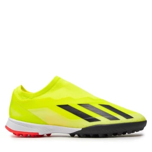 Buty do piłki nożnej adidas X Crazyfast League Laceless Turf Boots IF0686 Żółty