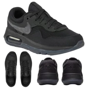 BUTY SPORTOWE MŁODZIEŻOWE WYGODNE CZARNE NIKE AIR MAX MOTIF DH9388003 r37,5