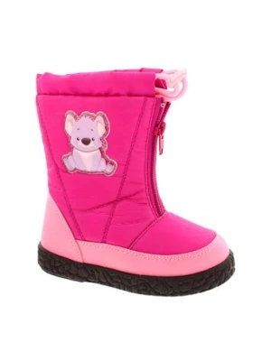Buty zimowe dla dziewczynki różowe z koalą Kondor