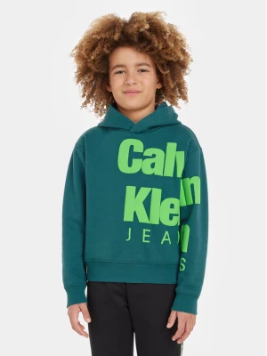 Calvin Klein Jeans Bluza Blown Up Logo IB0IB01860 Niebieski Regular Fit
