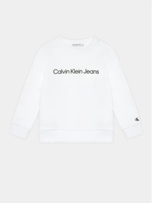 Calvin Klein Jeans Bluza IU0IU00581 D Biały Regular Fit