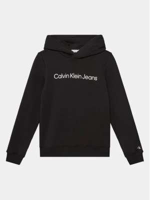 Calvin Klein Jeans Bluza Logo IU0IU00601 D Czarny Regular Fit
