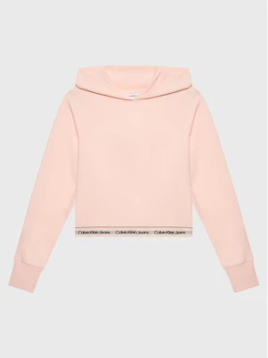 Calvin Klein Jeans Bluza Punto Logo IG0IG01874 Różowy Loose Fit