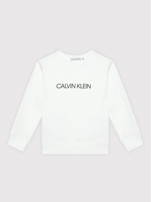 Calvin Klein Jeans Bluza Unisex Institutional Logo IU0IU00162 Biały Regular Fit