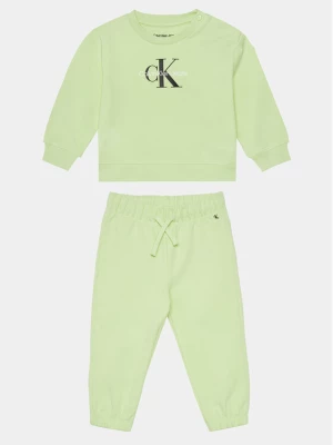 Calvin Klein Jeans Dres Monogram IN0IN00017 Zielony Regular Fit