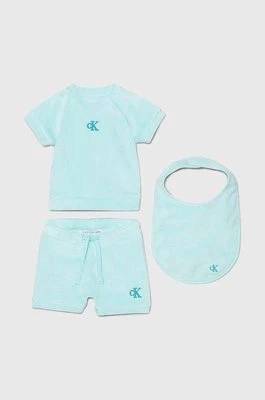 Calvin Klein Jeans komplet niemowlęcy kolor turkusowy