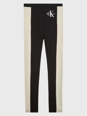 Calvin Klein Jeans Legginsy Colour Block Monogram IG0IG01695 Czarny Slim Fit