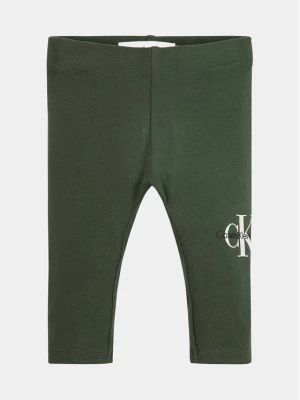 Calvin Klein Jeans Legginsy IN0IN00081 Zielony Slim Fit