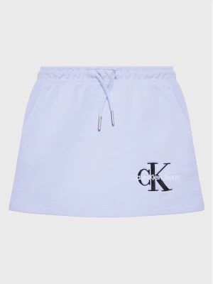 Calvin Klein Jeans Spódnica Monogram Off Placed IG0IG01578 Fioletowy Regular Fit