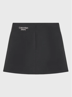 Calvin Klein Jeans Spódnica trapezowa Stack Logo IG0IG01998 Czarny Regular Fit