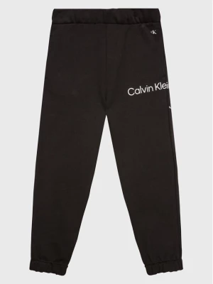Calvin Klein Jeans Spodnie dresowe Disrupted Inst. Logo IU0IU00323 Czarny Regular Fit