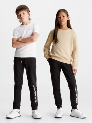 Calvin Klein Jeans Spodnie dresowe Logo IU0IU00604 Czarny Regular Fit