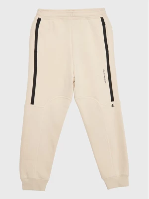 Calvin Klein Jeans Spodnie dresowe Seaming Skater IB0IB01506 Beżowy Regular Fit