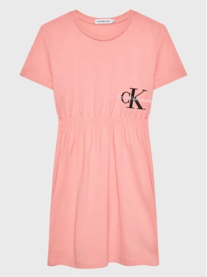 Calvin Klein Jeans Sukienka codzienna IG0IG01608 Różowy Regular Fit