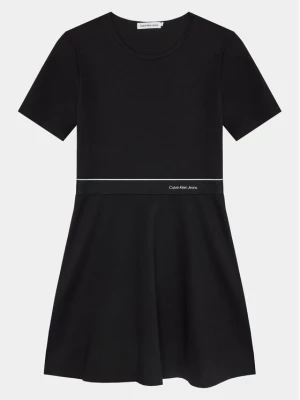 Calvin Klein Jeans Sukienka codzienna Logo Tape IG0IG02310 Czarny Regular Fit